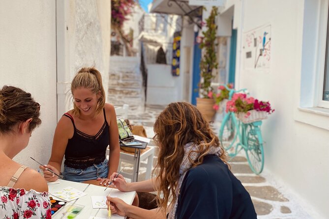 1 Hour Watercolor Workshop in Parikia Paros! - Finding Cecelia Art Paros in Parikia, Right by the Action