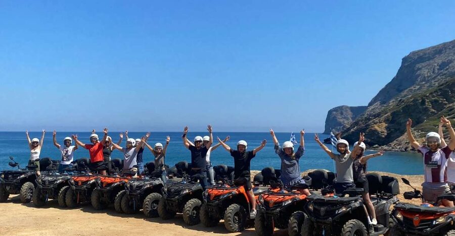 Agia Pelagia Crete Quad Bike authentic backland Tour - Getting set up at Quad Safari Peninsula (Peninsula Resort area)