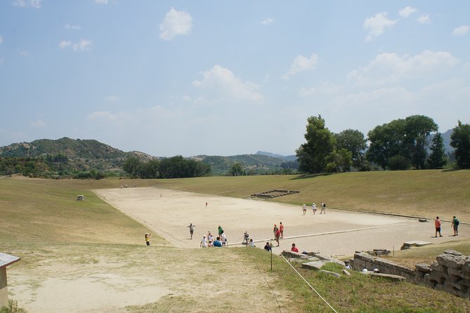Ancient Olympia & Ancient Corinth Private LuxuryTour from Athens - Stadium, Palaestra, Pheidias Workshop, and Nymphaeum: how to picture a full ancient day