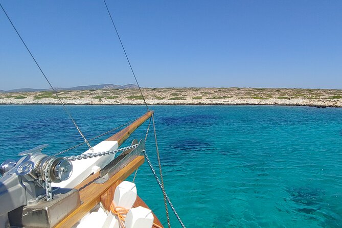 Antiparos & Despotiko Kaiki Cruise — Coves, Swim & BBQ - Despotiko: uninhabited island time plus the BBQ lunch