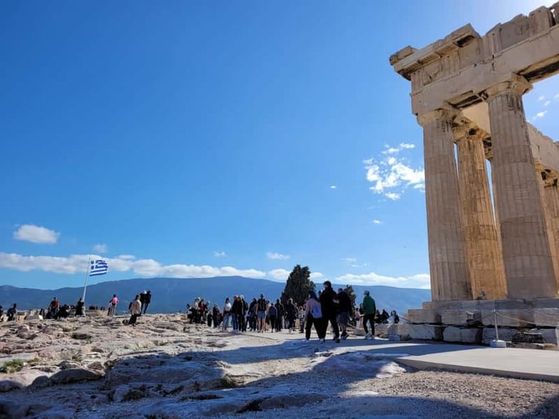 Athens: Acropolis and Parthenon Guided Walking Tour - Meeting point at Dionysiou Areopagitou, and the walk begins right away
