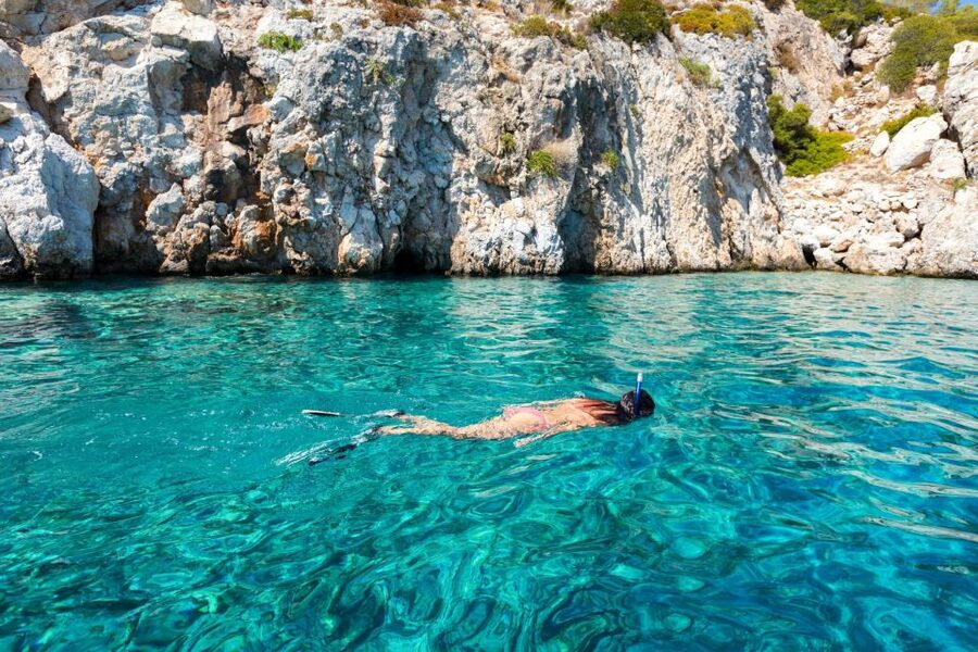 Athens: Aegina, Agistri & Metopi Swimming Cruise with lunch - Agistri: the best mix of swimming and easy island wandering