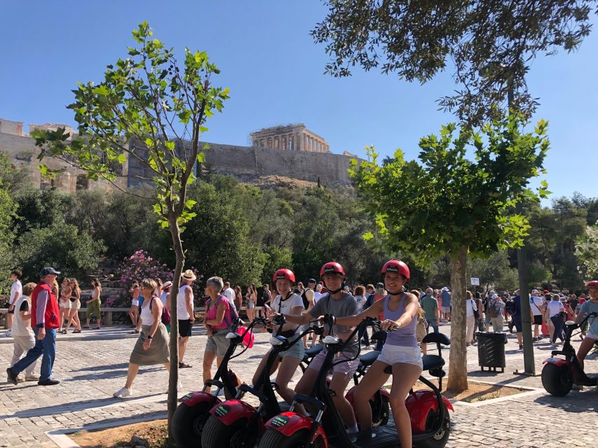 Athens: Award-Winning Acropolis Guided e-Scooter Tour - Thiseio energy and the Temple of Hephaestus pause