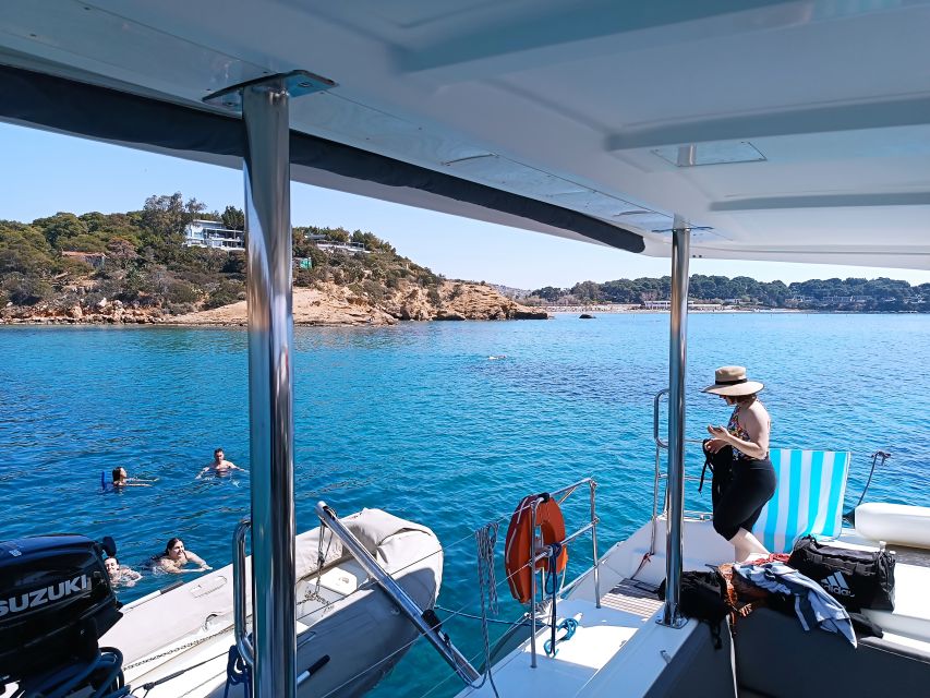 Athens: Catamaran Cruise with Fresh Lunch and Wine - Hydroussa swim stop: the sea-access-only feeling, minus the crowds