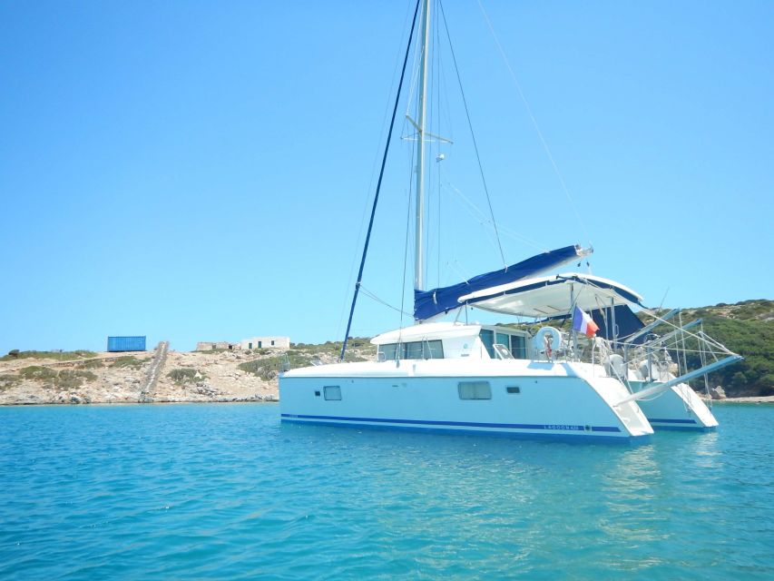 Athens: Catamaran Cruise with Fresh Lunch and Wine - Drinks, fruits, and the sailing back toward Alimos and Pier 6