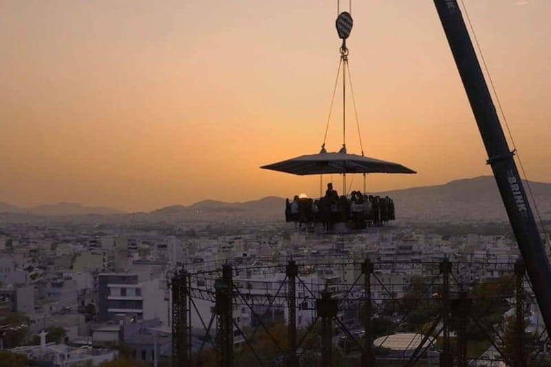 Athens: Dinner in the Sky Experience - 40 Meters Up: What the Rotating Table Means in Real Life