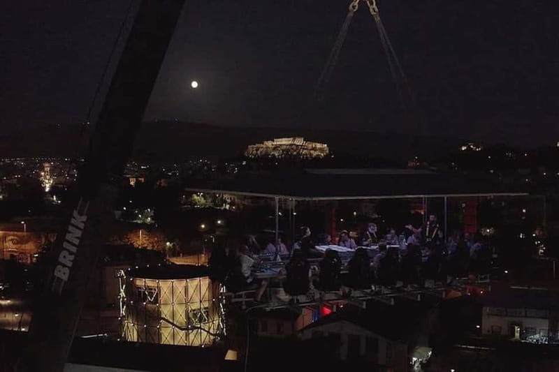 Athens: Dinner in the Sky Experience - Photos After Dinner, Then Head to Gazi