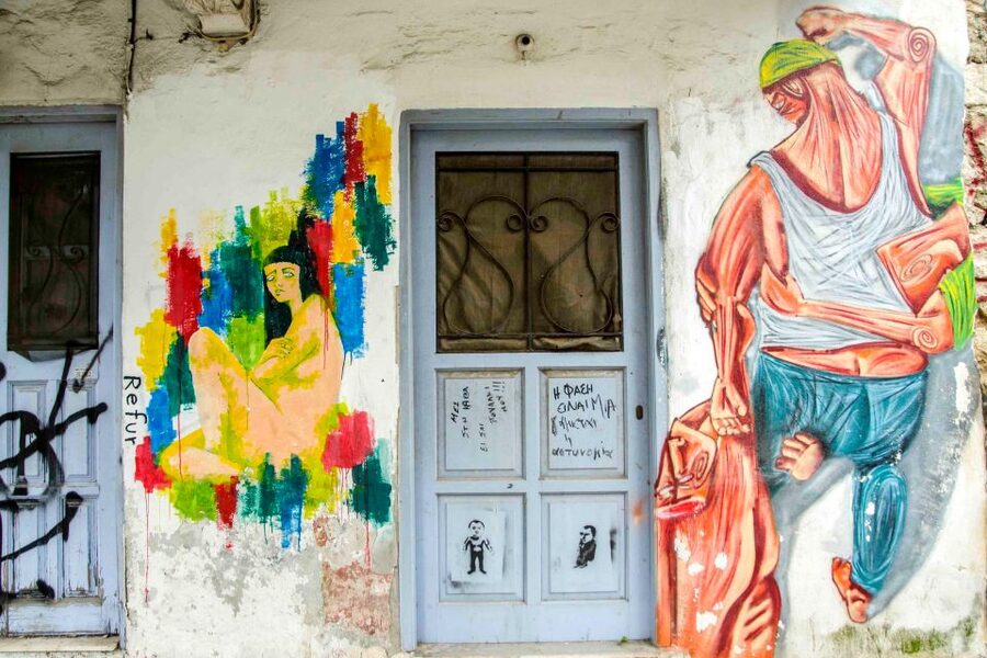 Athens: Guided Street Art Walking Tour - Gazi street art: the crisis gets painted in full color