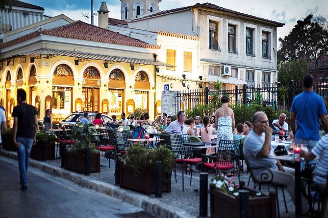 Athens Moonlight Waling Tour with Drinks and Meze Dishes - Monastiraki Square: corners most people skip