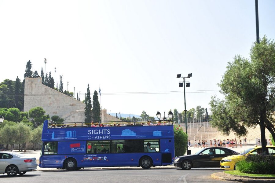 Athens, Piraeus, and Coastline: Blue Hop-On Hop-Off Bus - Orange Line Athens highlights: Plaka, Acropolis area connections, and the classic squares