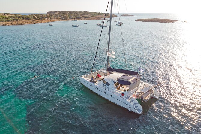 Athens Semi Private Sunset Catamaran Cruise with meal & drinks - Drinks and social vibe: small group, calm confidence