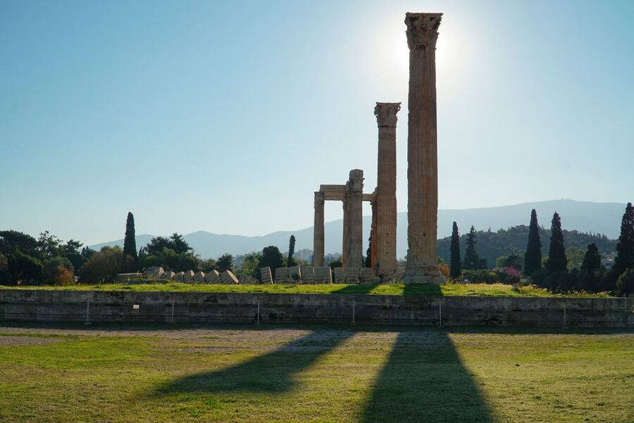 Athens: Temple of Olympian Zeus Ticket and Audio Tour - Walking the story: Great Propylon to thunderstorm damage