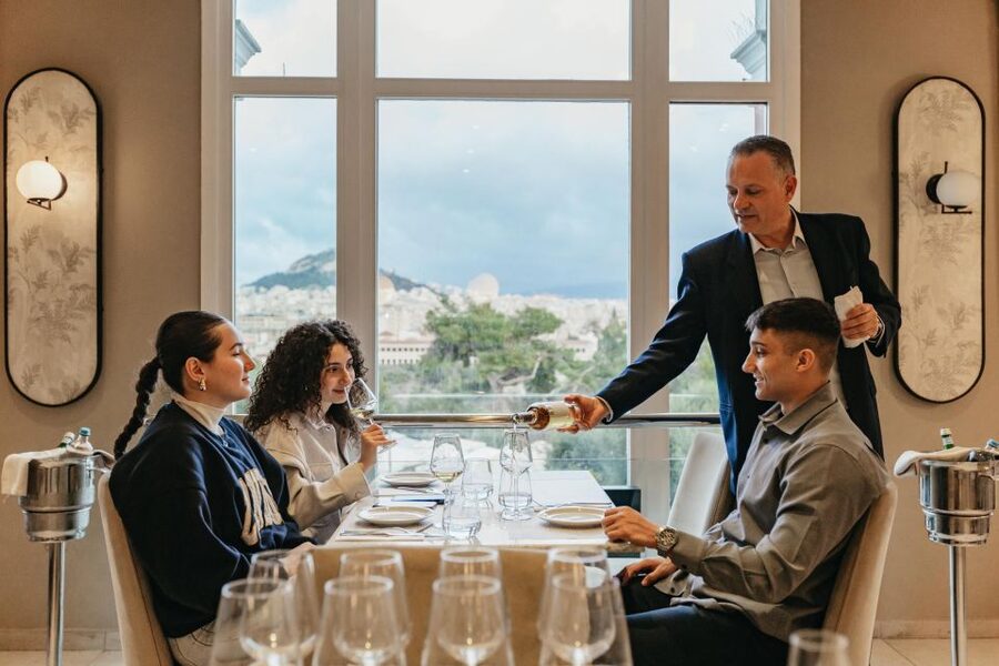 Athens: Wine Tasting with a Sommelier under the Acropolis - George, Dimitris, and the flow of the tasting menu