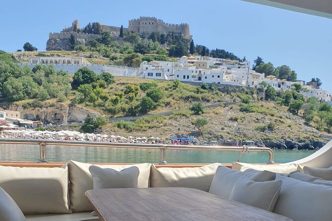 Bay to Bay Cruise in Lindos - Kamares Beach: pirate-style vibes and snorkel-friendly water