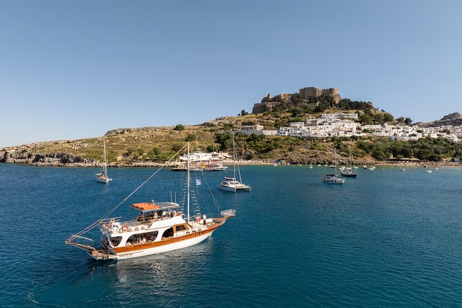 Bay to Bay Cruise in Lindos - Guns of Navarone Bay: your first Lindos swim stop