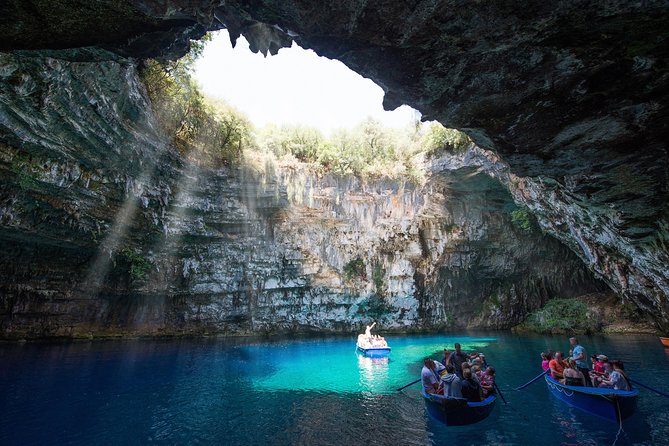 BEST 4 KEFALONIA - private tour - Stop 1: Melissani Cave Lake boat ride, the must-do first hit