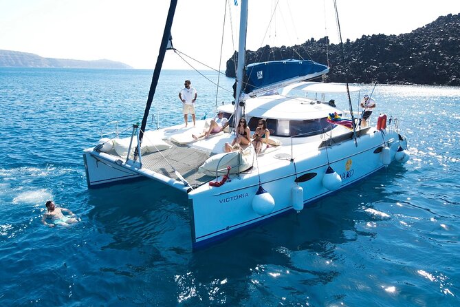 Best of Santorini Private Half-Day Catamaran Cruise with transfer and meal - Fira-area views in 10 minutes: Immerovigli, Firostefani, and the Old Port