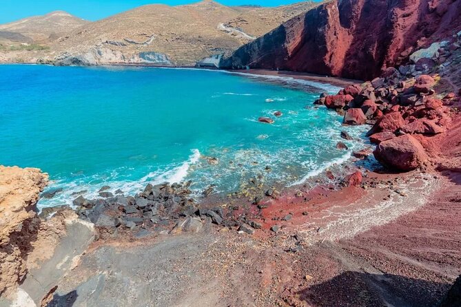 Best Of Santorini Private Tailor Made Tour - Black-sand Perivolos and red-cliff Red Beach for a real swim break