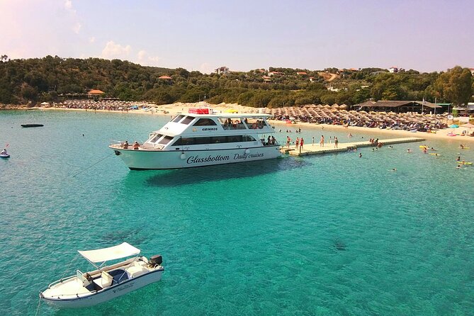 Blue Lagoon-Vourvourou Lunch Cruise from Ouranoupolis - Greek lunch onboard after the first stop