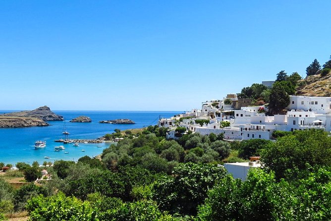 Boat Trip to LINDOS with Swimming Stops at Anthony Quinn's & Tsambika Bays - Lindos Harbor and the 3-hour window for Acropolis views