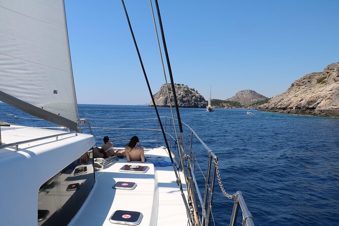 Catamaran Cruises Rhodes - 6 Hours Day Cruise ALL INCLUSIVE - Kallithea Springs: Final Swim, Caves, and Rocky Edges