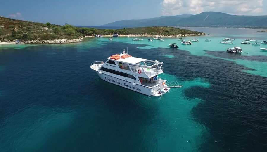 Chalkidiki: Blue Lagoon & Ammouliani Island Cruise & Lunch - Diaporos swim stop: 1.5 hours, accessed from about 2 meters