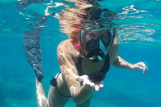 Chania: Boat Trip with Guided Snorkeling Tour & SUP - The gear setup: wetsuits, flotation aids, and full-face masks