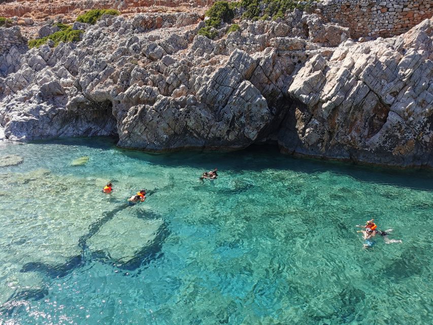 Chania: Menies Beach & Chironisia Bay Cruise with Snorkeling - Group size, sound systems, and how to make the most of a busy boat