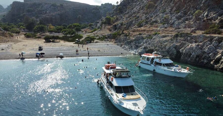 Chania: Menies Beach & Chironisia Bay Cruise with Snorkeling - Kolymbari start: the meeting point and the timing you should actually care about