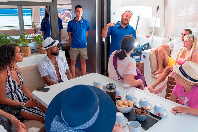Chania: Morning Catamaran Cruise with Premium Lunch & Drinks - Agioi Theodoroi Island Stop: Swimming, Snorkeling, SUP, and Fishing