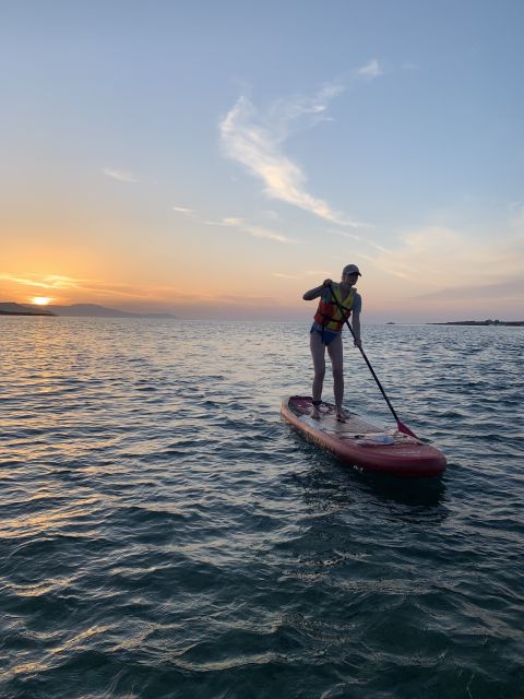 Chania: Stand-up Paddleboard Coastal Sunset Experience - Paddling the coastline during golden hour