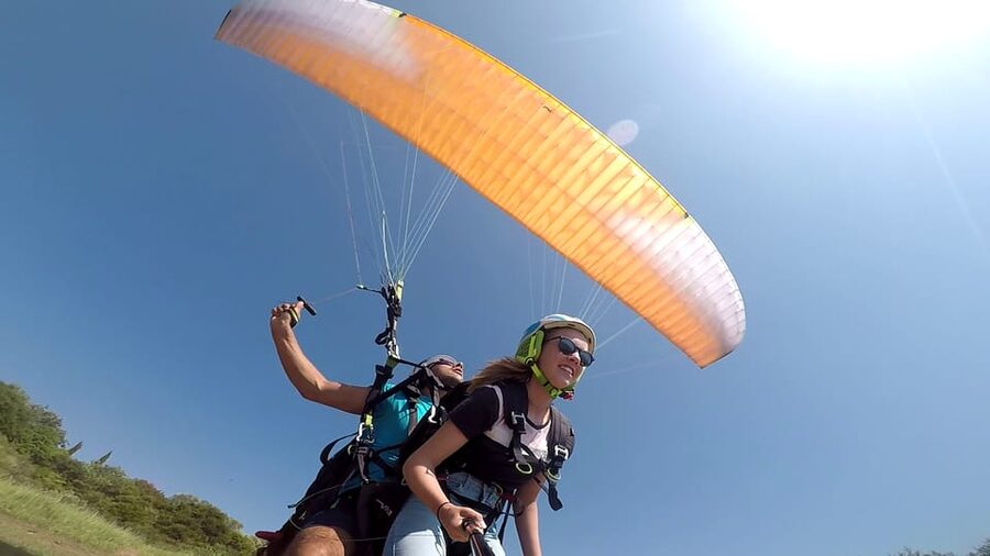 Corfu: Paragliding Tandem Flight Above Pelekas Town - Video on an SD card, plus the GoPro Hero13 upgrade