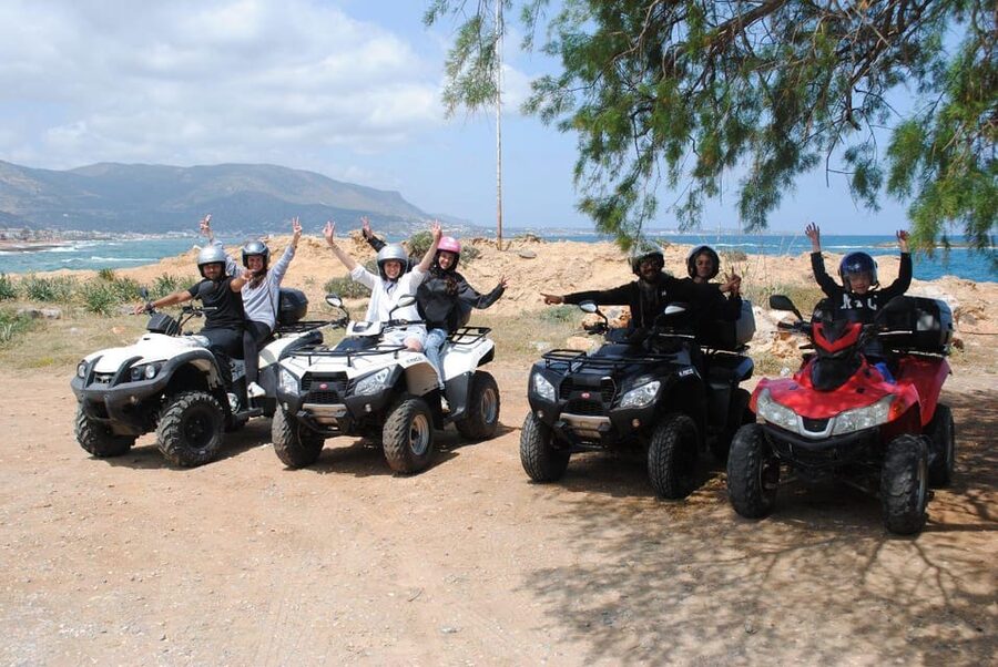 Crete: Off-Road Quad Safari Evening Tour with Hotel Transfer - St. George Selinari Monastery: a calm break after the riding