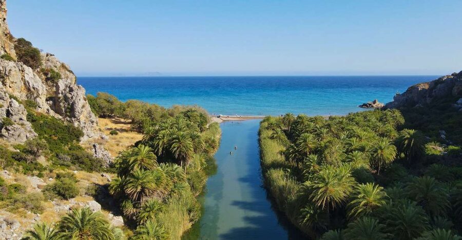 Crete: Preveli Tropical Beach and Palm Forest - Preveli Beach time: swimming, selfies, and a heart-shaped rock