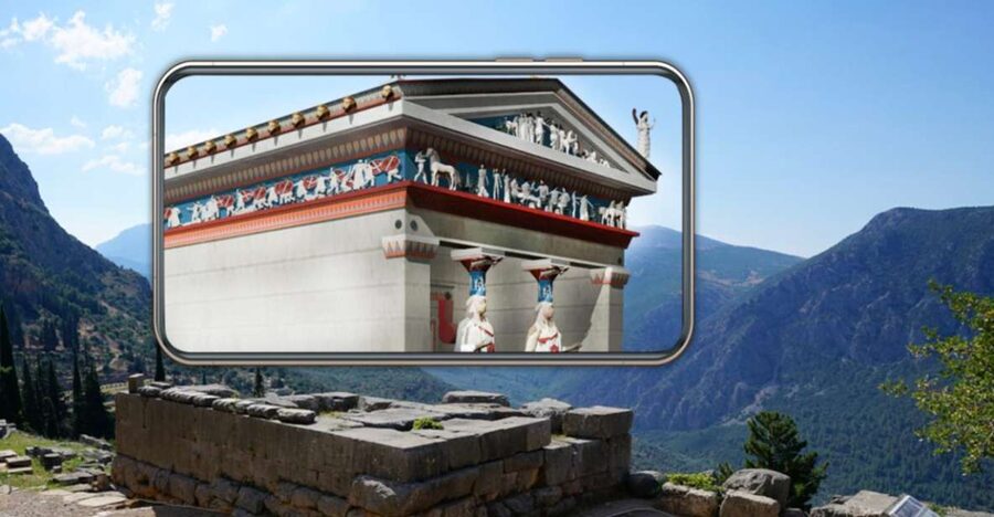 Delphi: Audiovisual self-guided tour with 3D models - Delphi with a phone in your hand, not a guide on your back