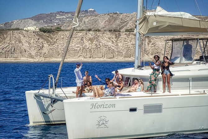Deluxe Santorini Sailing with BBQ and Drinks Shared Tour - Palea Kameni and Nea Kameni: the warm-spring volcanic stops