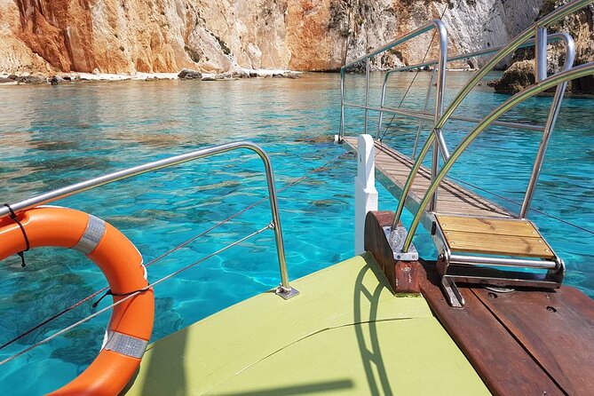 "Dreamy cruise"Daily Cruise from Argostoli harbour with a traditional Greek boat - Swim stops in order: White Rocks, Vardiani, and Xi Beach