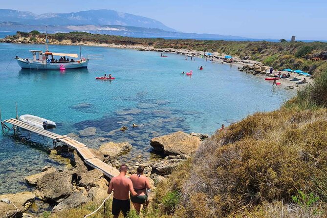 Dreamy Sails Daily Cruises at Argostoli Kefalonia Island - White Rocks Beach and the pool bar (Stop 3): boat-only access and snorkel time