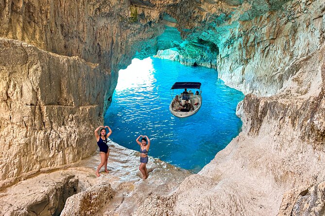 Exclusive Shipwreck & Blue caves Tour : Up to 10 guests - Kampi sunset at Michalis’ Taverna: dinner with cliff views