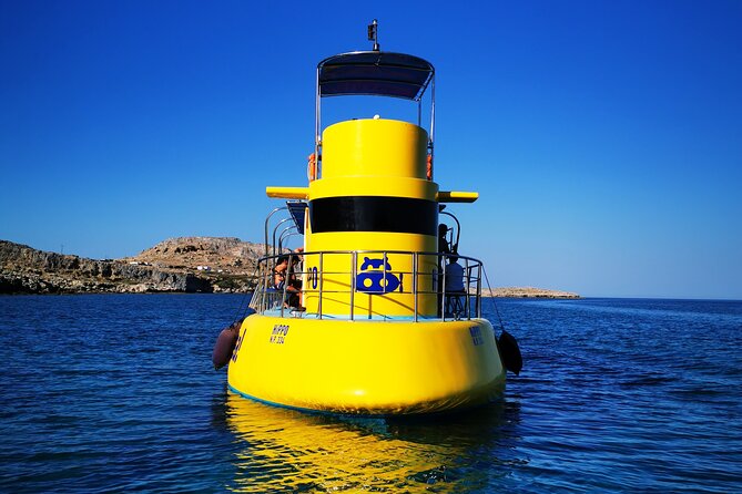 Explore Lindos Aboard the Hippo Submarine - Back Up on Deck for Acropolis Views You Cannot Get From the Road