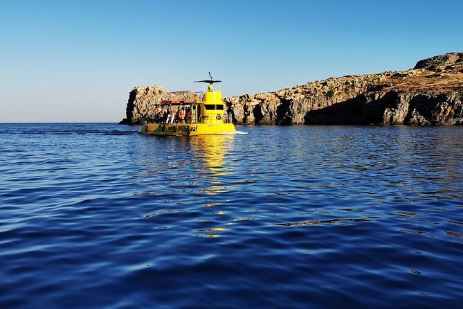 Explore Lindos Aboard the Hippo Submarine - Bay of Navarone Swim Stop: Refreshing Water, Limited Time
