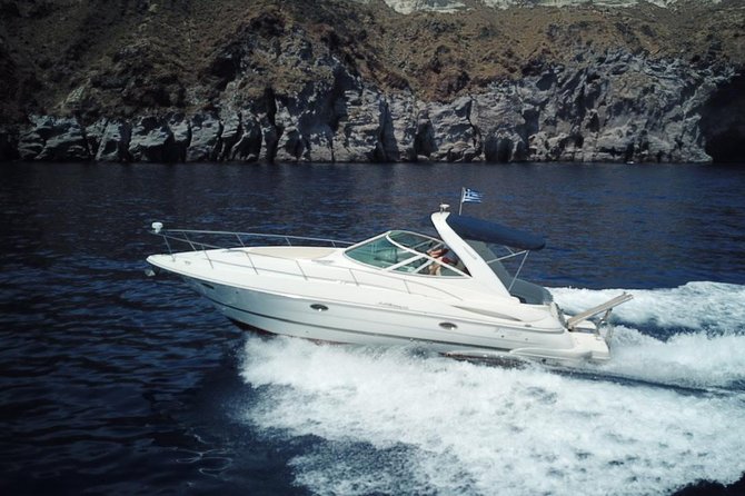 Explore Santorini’s volcano with Alex Private Boat Rental - Palea Kameni lava island, quick and visual