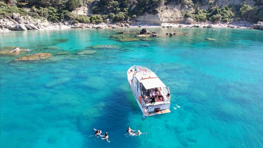 Faliraki: Boat Trip to Afantou Caves, Antony Quinn, Ladiko - Onboard comfort, drinks, and the small-group advantage