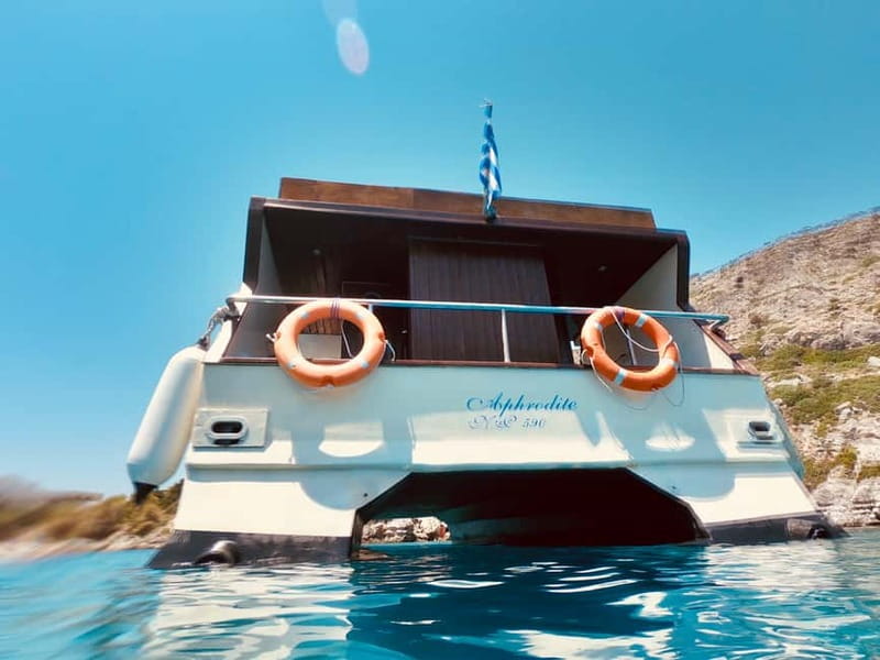 Faliraki: Sunset Cruise with Unlimited Aperol, Beers & Wine - Cruising the Rhodes coast toward Anthony Quinn and Ladiko Bay