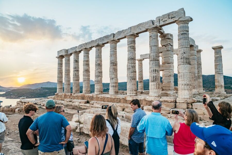 From Athens: Cape Sounion & Temple of Poseidon Half Day Tour - Approaching Cape Sounion: the photo point before the climb