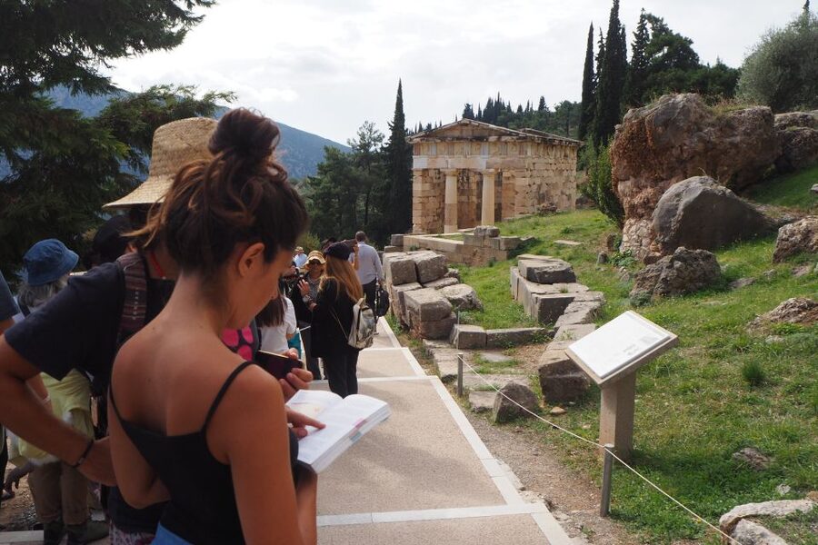 From Athens: Day Tour to Delphi - First Views of Delphi and the Omphalos Moment