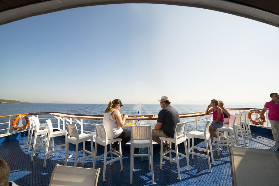 From Athens: Saronic Islands Full-Day Cruise with VIP Seats - Food and Drinks on Board: The VIP Lunch Buffet Advantage