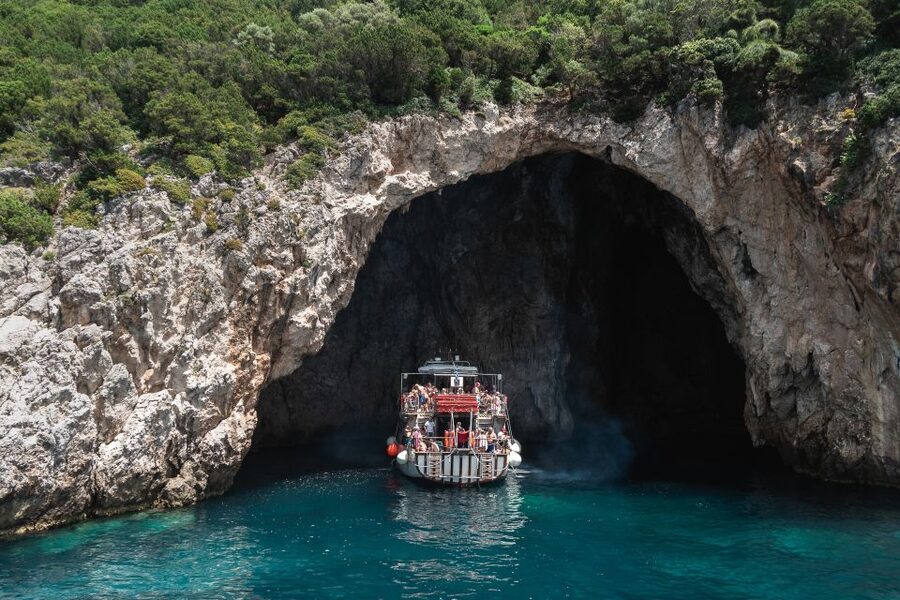From Benitses/Lefkimmi: Blue Lagoon & Papanikolis Cruise - Bella Vraka beach: second swimming stop for variety and calmer coves