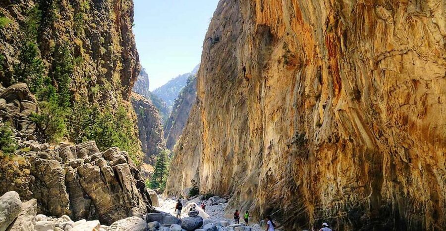 From Chania/Rethymno: Samariá Gorge Guided Hike with Pickup - Down the Samariá Gorge: Iron Gates, springs, and the Kri-Kri moment