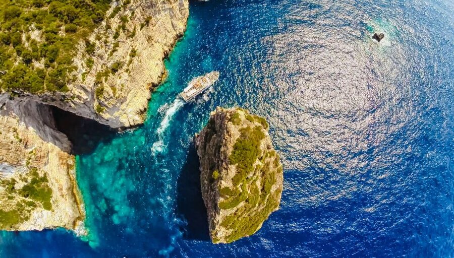 From Corfu: Day Cruise to Paxos, Antipaxos, and Blue Caves - Gaios on Paxos: lunch with a view and a walk you can actually finish